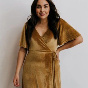 NWOT Meghan Velvet Wrap Maxi Dress